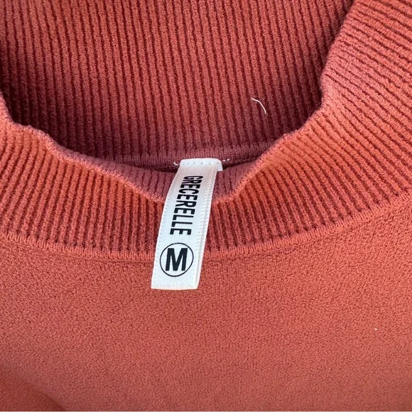 Rust Orange Turtleneck Sweater Dress - Picture 2 of 4